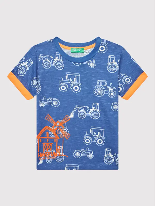 United Colors of Benetton United Colors Of Benetton T-shirt 3UBTG100U Plava Regular Fit