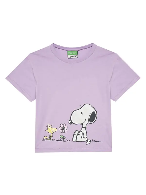 United Colors of Benetton United Colors Of Benetton T-shirt 3X1SG10I9 Ljubičasta Regular Fit