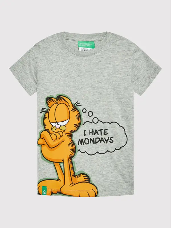 United Colors of Benetton United Colors Of Benetton T-shirt Garfield 3096G103U Siva Regular Fit