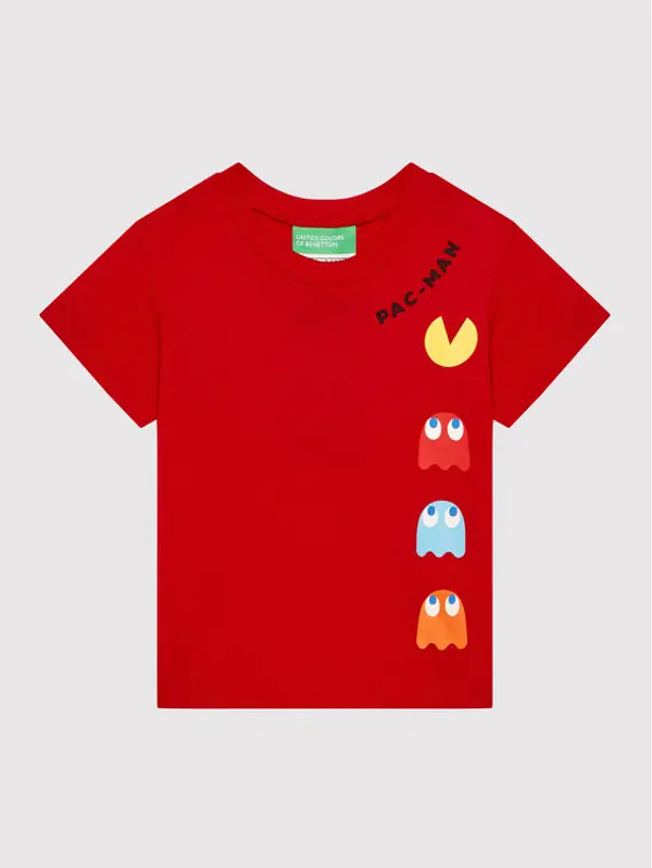 United Colors of Benetton United Colors Of Benetton T-shirt PAC-MAN 3096G102F Crvena Regular Fit