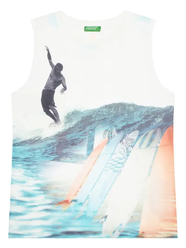United Colors of Benetton United Colors Of Benetton Tank top 3RD0CH020 Bijela Regular Fit