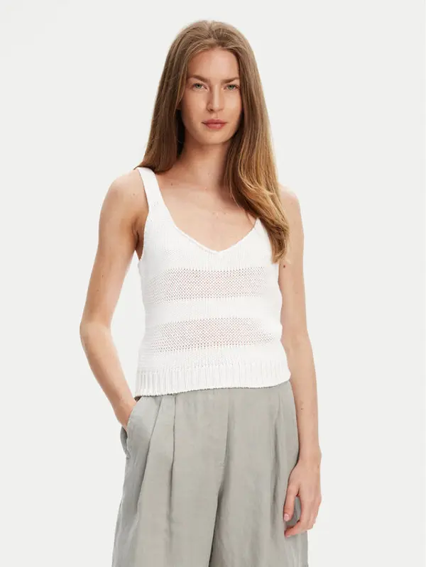 United Colors of Benetton United Colors Of Benetton Top 1898DH018 Bijela Relaxed Fit