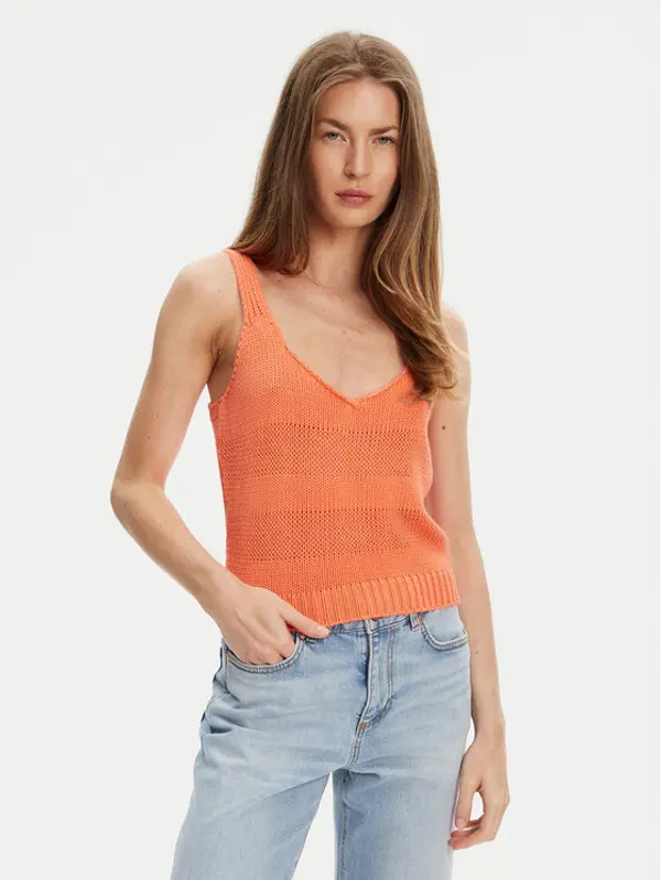 United Colors of Benetton United Colors Of Benetton Top 1898DH018 Narančasta Relaxed Fit
