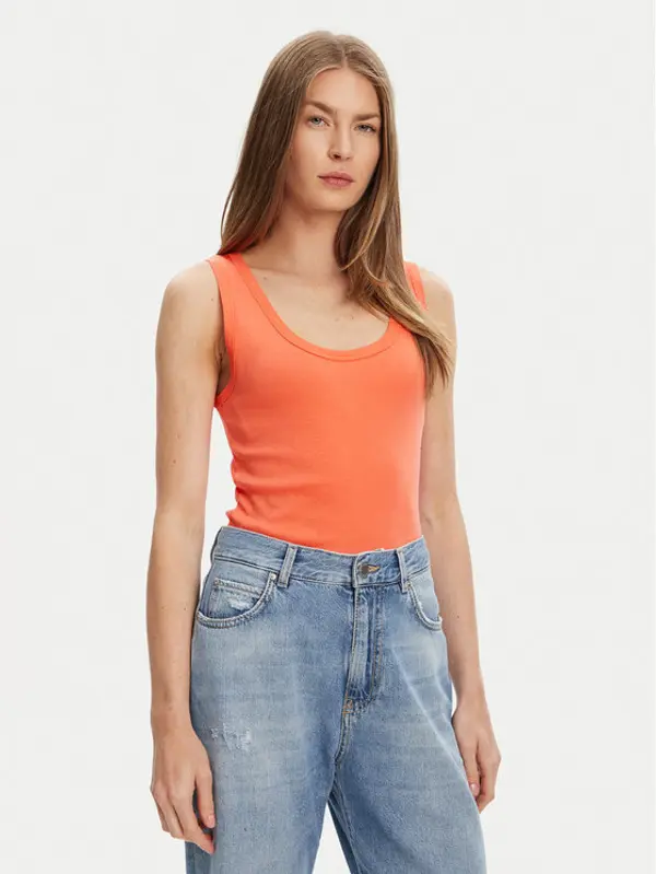 United Colors of Benetton United Colors Of Benetton Top 3GA2DH010 Narančasta Slim Fit