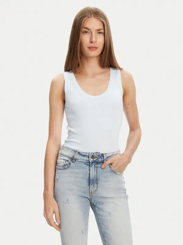 United Colors of Benetton United Colors Of Benetton Top 3GA2DH010 Svijetloplava Slim Fit