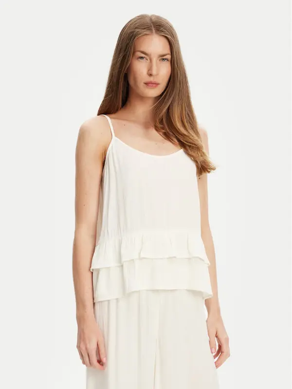 United Colors of Benetton United Colors Of Benetton Top 4VW95H00B Écru Relaxed Fit