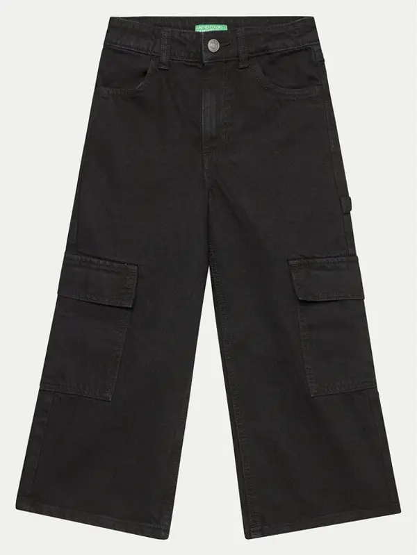 United Colors of Benetton United Colors Of Benetton Traperice 4AW7CE035 Crna Wide Leg