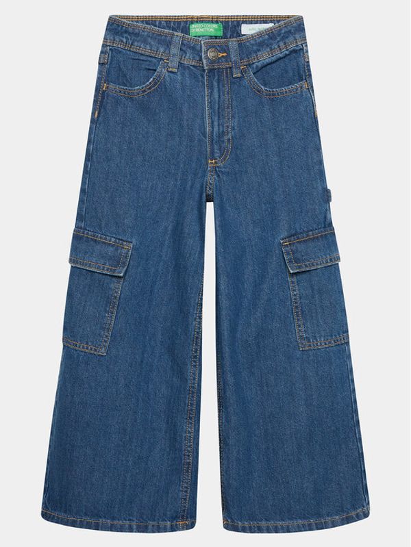 United Colors Of Benetton United Colors Of Benetton Traperice 4DW2CE02U Tamnoplava Wide Leg