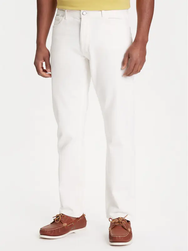 United Colors of Benetton United Colors Of Benetton Traperice 4RZVUE01W Écru Straight Fit