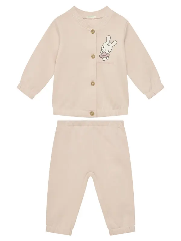 United Colors of Benetton United Colors Of Benetton Trenerka 3J70AK012 Plava Regular Fit