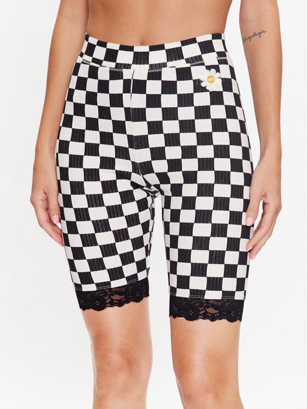 Vans Vans Biciklističke hlače Oversized Floral Legging Short VN00074S Crna Slim Fit