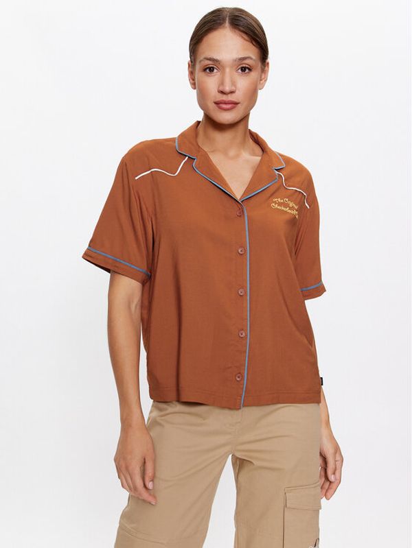 Vans Vans Košulja Dusk Downer Ss Top VN00076C Smeđa Relaxed Fit