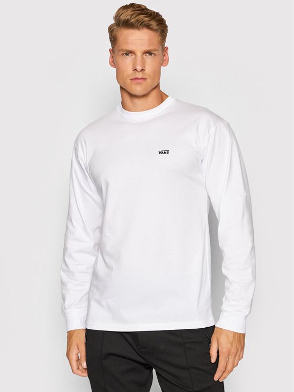 Vans Vans Majica dugih rukava Left Chest Hit VN0A49LC Bijela Classic Fit