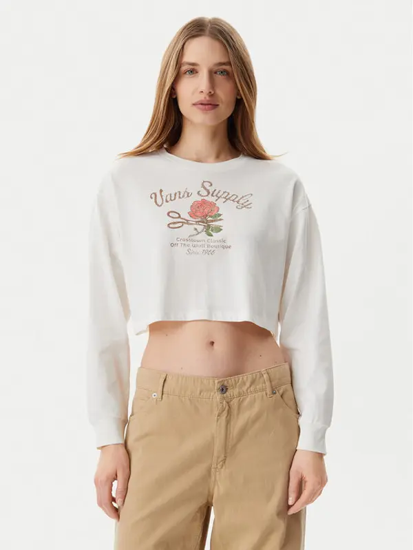Vans Vans Majica Supply Boutique VN000MDC Écru Relaxed Fit