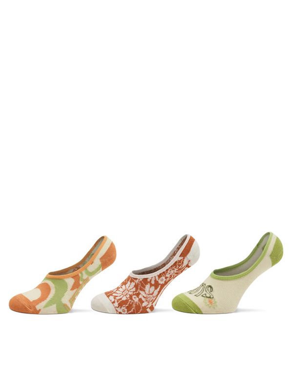 Vans Vans Set od 3 para ženskih niskih čarapa Natures Bounty Canoodle VN000GMREHC1 Narančasta
