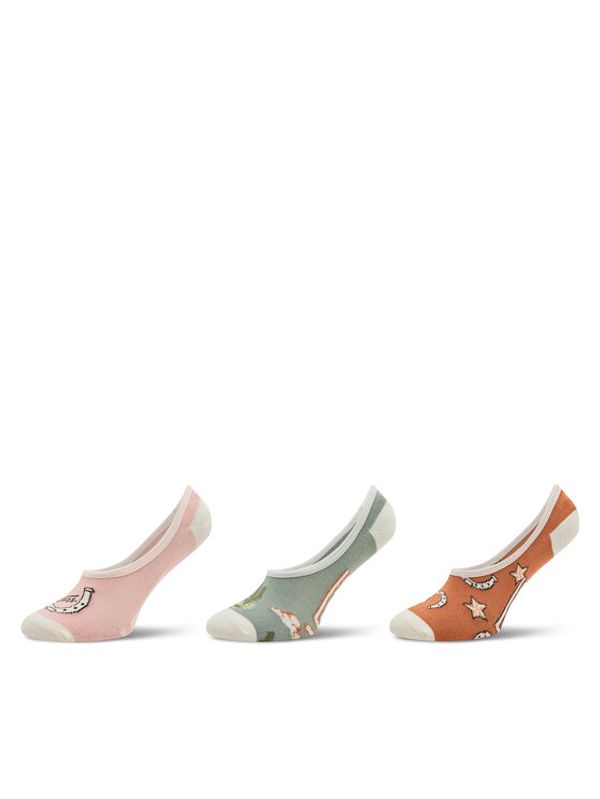 Vans Vans Set od 3 para ženskih niskih čarapa Overstimulated Canoodle VN000GMQEHC1 Narančasta