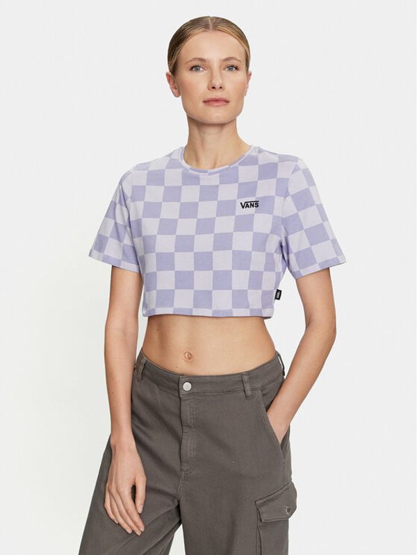 Vans Vans T-shirt Checker Crew Crop Ii VN000GB5 Tamnoplava Regular Fit