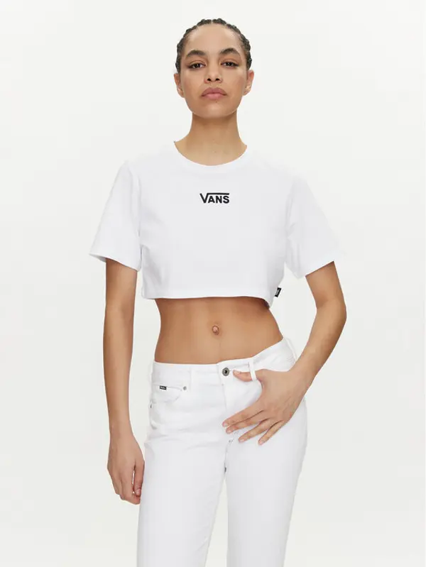 Vans Vans T-shirt Flying V Crew Crop Ii VN000GFF Bijela Regular Fit