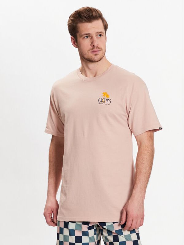Vans Vans T-shirt Sunset Dual Palm Vintage Ss Tee VN0006CH Ružičasta Regular Fit
