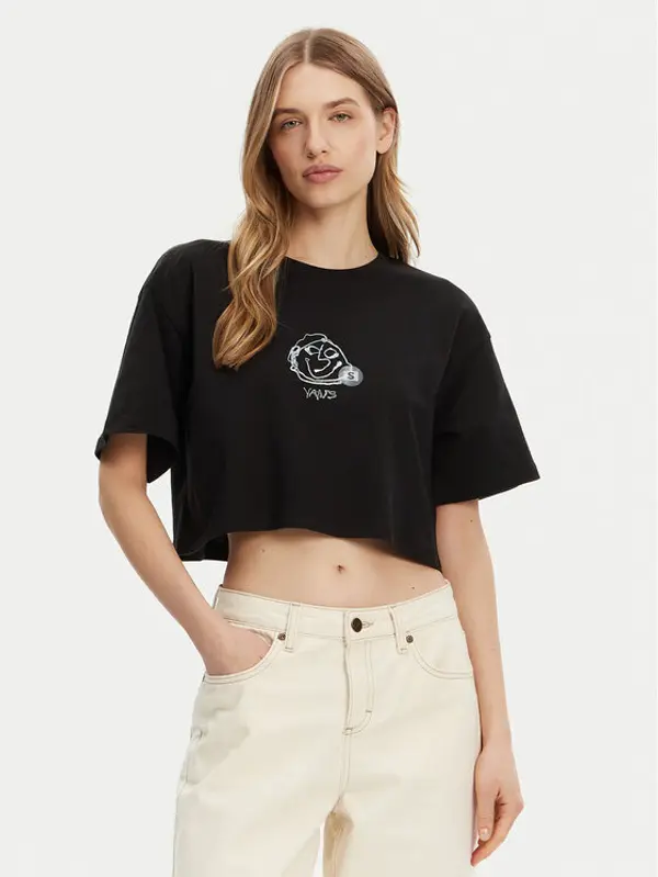 Vans Vans T-shirt VN000MC5BLK1 Crna Regular Fit
