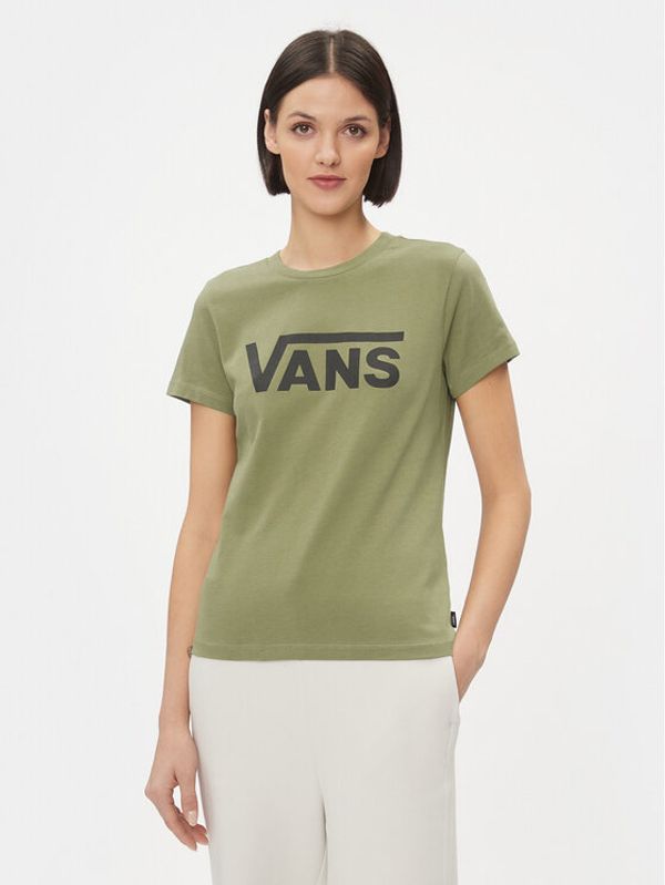 Vans Vans T-shirt Wm Flying V Crew Tee VN0A3UP4 Zelena Regular Fit