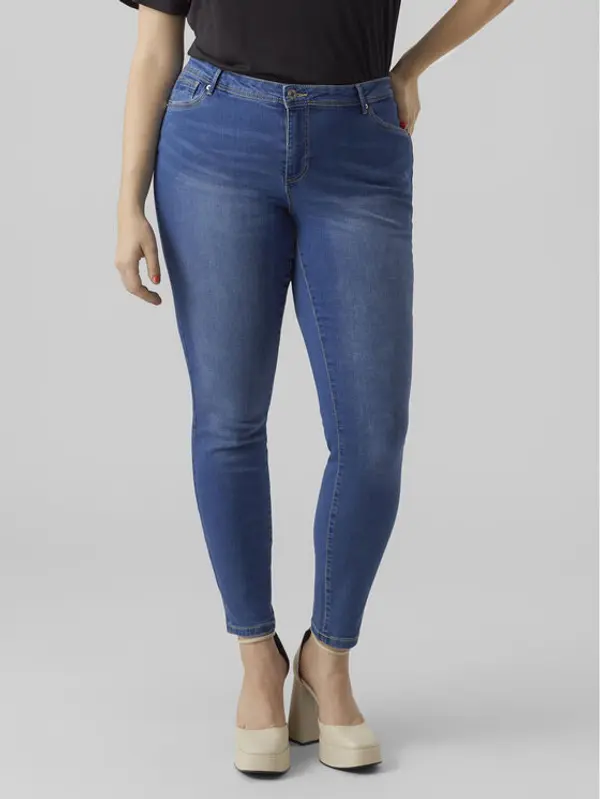 Vero Moda Curve Vero Moda Curve Traperice Fanya 10287061 Plava Slim Fit