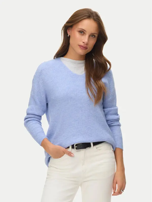 Vero Moda Vero Moda Džemper Crewlefile 10233357 Svijetloplava Loose Fit