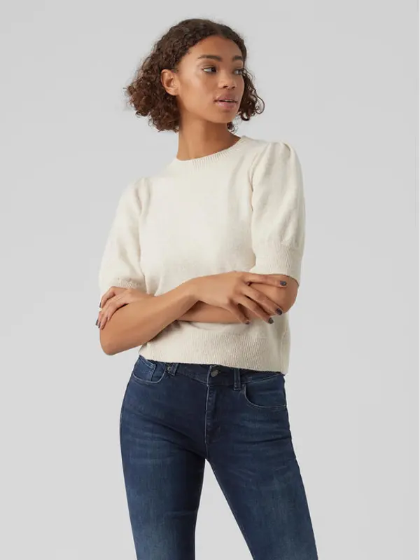 Vero Moda Vero Moda Džemper Doffy 10278313 Écru Regular Fit