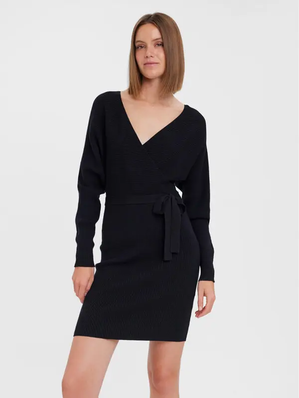 Vero Moda Vero Moda Džemper haljina 10269251 Crna Regular Fit