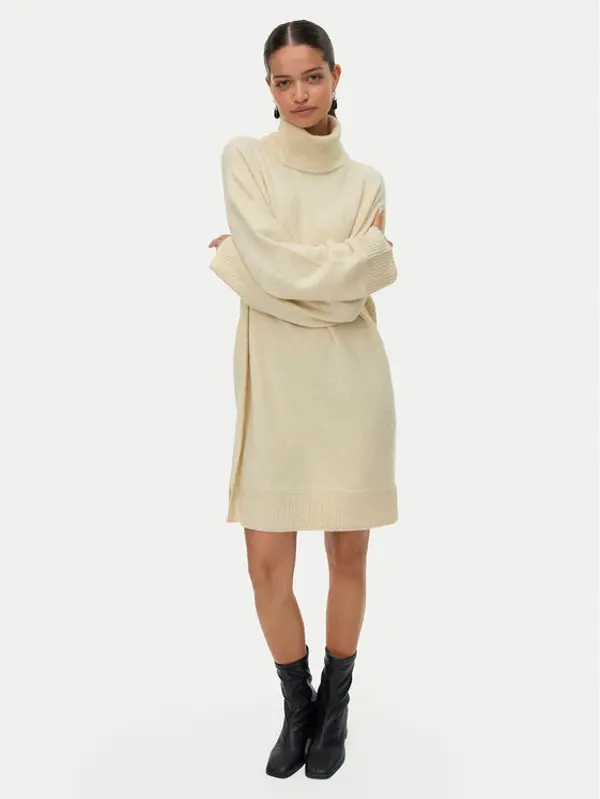 Vero Moda Vero Moda Džemper haljina Aquarius 10331900 Bež Regular Fit
