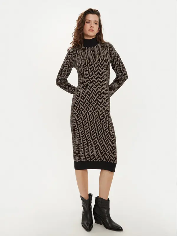 Vero Moda Vero Moda Džemper haljina Aria 10314462 Crna Slim Fit