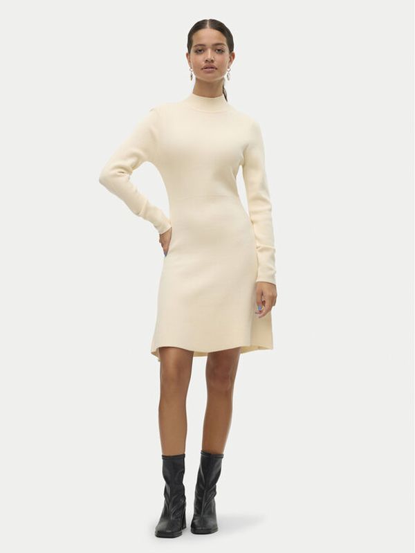 Vero Moda Vero Moda Džemper haljina Gold 10311379 Écru Regular Fit