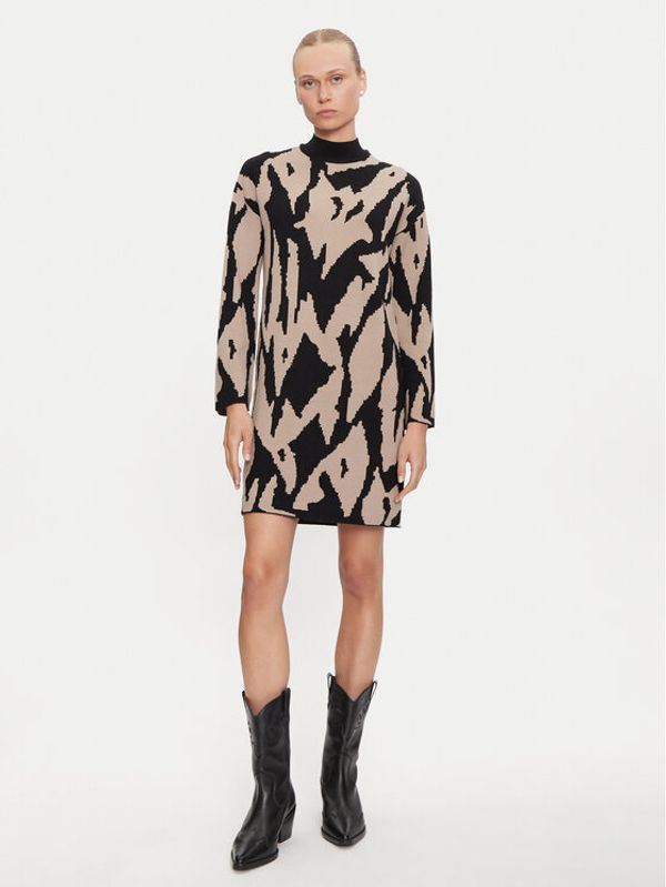 Vero Moda Vero Moda Džemper haljina Gold New Art 10311362 Bež Loose Fit