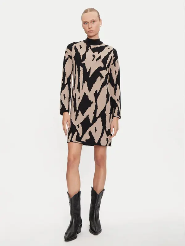 Vero Moda Vero Moda Džemper haljina Gold New Art 10311362 Bež Loose Fit