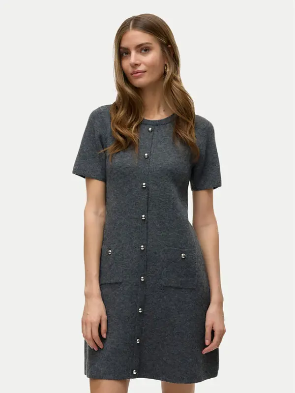 Vero Moda Vero Moda Džemper haljina Johanna 10333908 Siva Standard Fit