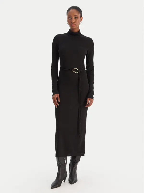 Vero Moda Vero Moda Džemper haljina Louisa 10336207 Crna Loose Fit