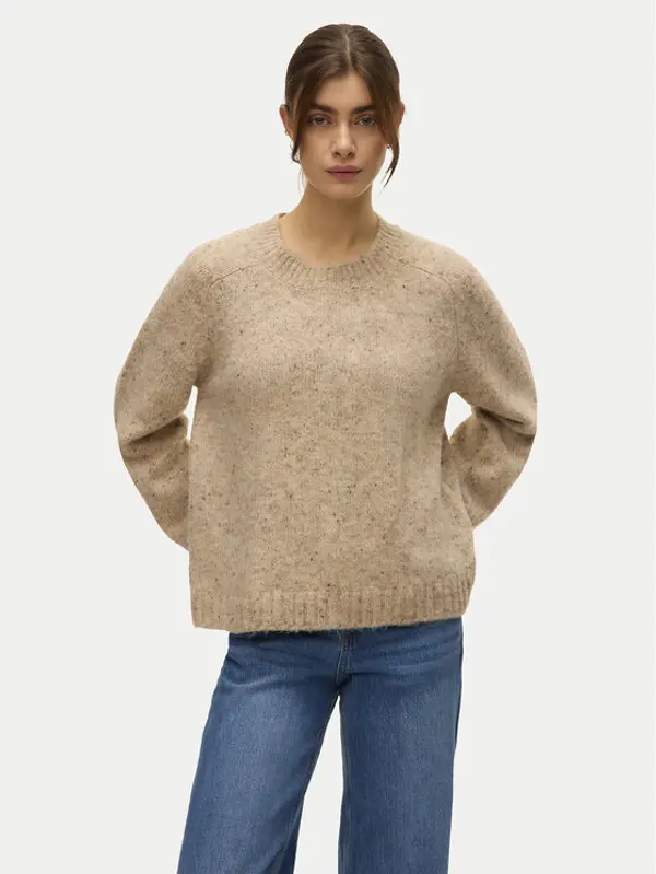 Vero Moda Vero Moda Džemper Ingrid 10331365 Bež Regular Fit