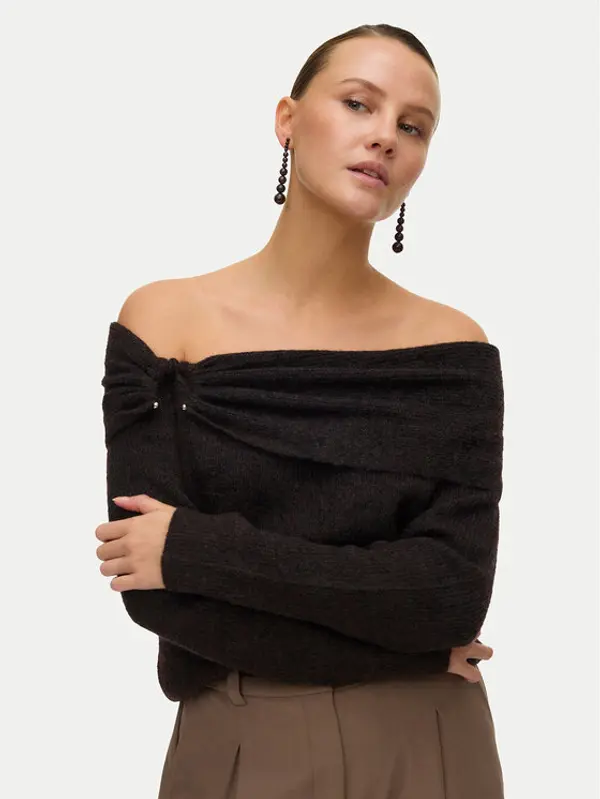 Vero Moda Vero Moda Džemper Lovely 10336698 Smeđa Regular Fit