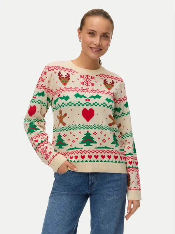 Vero Moda Vero Moda Džemper New Christmas 10334011 Šarena Regular Fit
