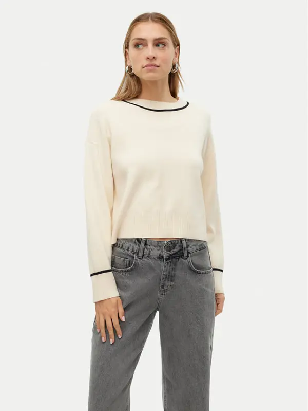 Vero Moda Vero Moda Džemper Saba 10318077 Écru Regular Fit