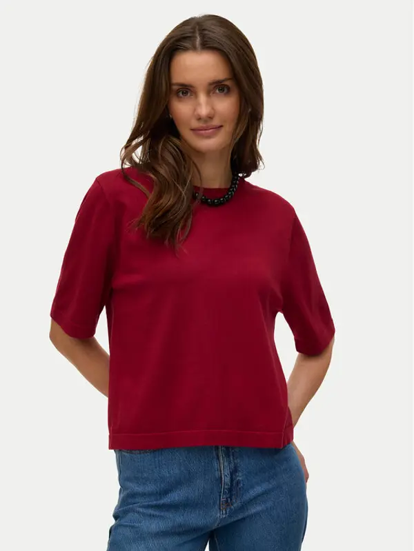 Vero Moda Vero Moda Džemper Silje 10320460 Tamno crvena Oversize