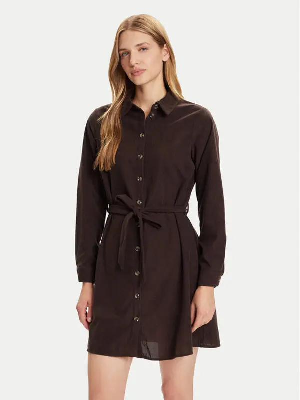 Vero Moda Vero Moda Haljina košulja Elly 10334288 Smeđa Regular Fit