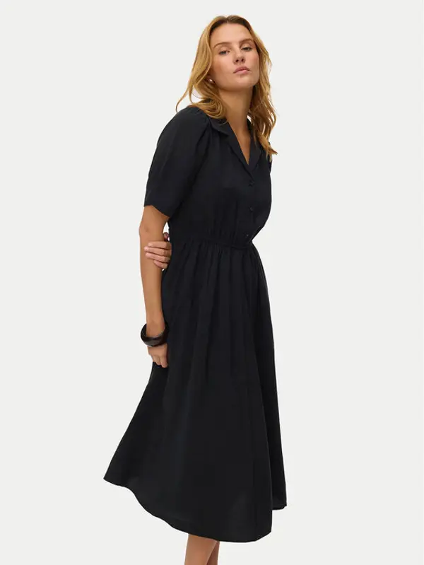 Vero Moda Vero Moda Haljina košulja Rory 10347514 Crna Regular Fit