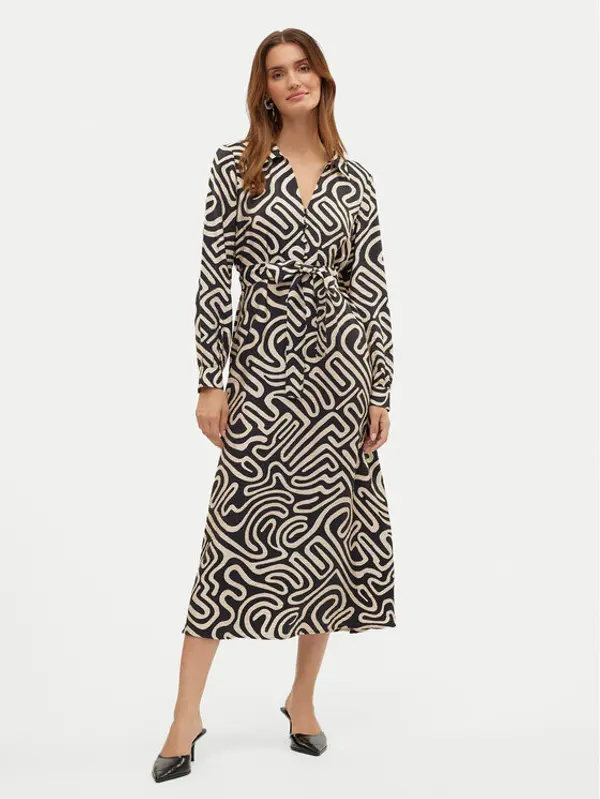 Vero Moda Vero Moda Haljina košulja Vigdis 10323267 Crna Regular Fit