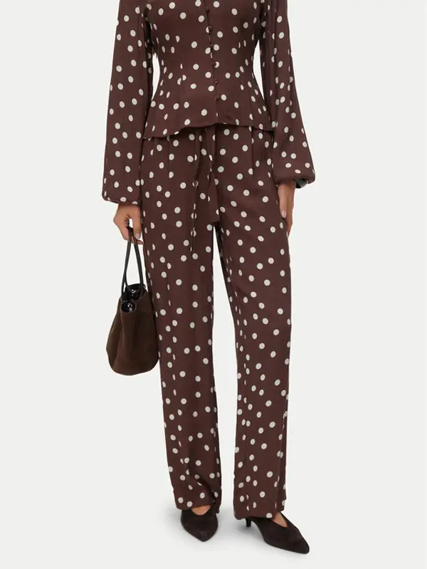 Vero Moda Vero Moda Hlače Elisa 10347961 Smeđa Loose Fit