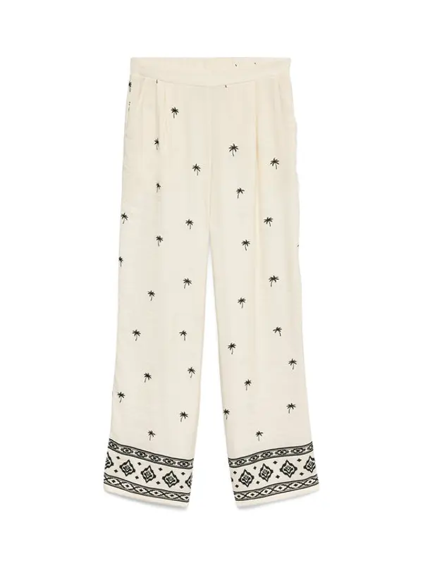 Vero Moda Vero Moda Hlače Kai 10345546 Krem Regular Fit