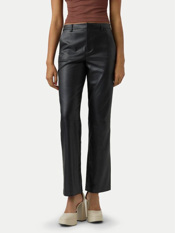 Vero Moda Vero Moda Hlače od imitacije kože 10274443 Crna Slim Fit