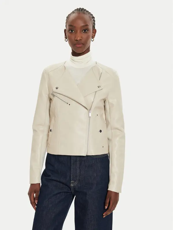Vero Moda Vero Moda Jakna od imitacije kože Riley 10302441 Bež Slim Fit
