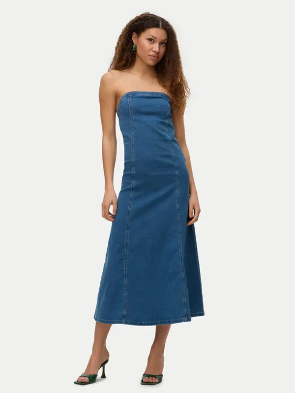 Vero Moda Vero Moda Jeans haljina Ailey 10328202 Plava Regular Fit