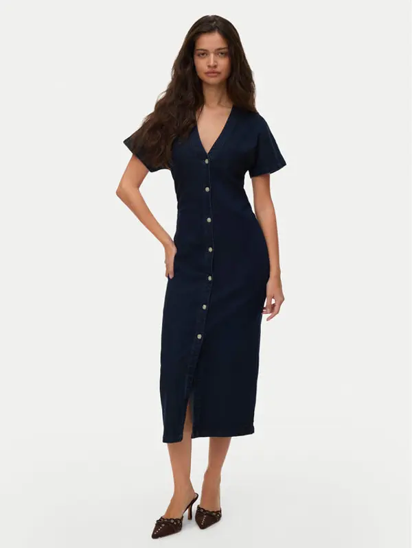 Vero Moda Vero Moda Jeans haljina Sanni 10345708 Tamnoplava Slim Fit